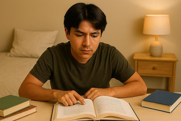 Student planning a weekly math study schedule