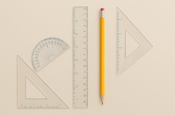 Triangle diagram with trigonometric ratios